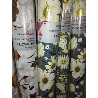 Клеенка стол. FLOWERS 137см*20м на тканевой основе