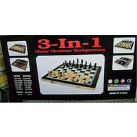 Игра 3в1 (шахматы, шашки,нарды) 19,5*19,5см