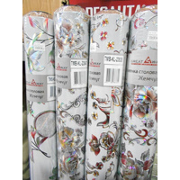 Клеенка стол. "ЖЕМЧУГ" шир.137см*20м на ткан. осн. с принтом