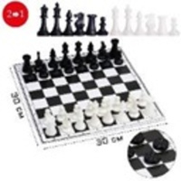 Игра 2в1 (шахматы, шашки) 30*30см
