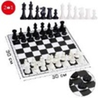 Игра 2в1 (шахматы, шашки) 30*30см