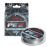 Леска плетеная L-50 м, d-0,10 мм,6,5 кгNamazu CrystalBraid PE 8Х, #0.6